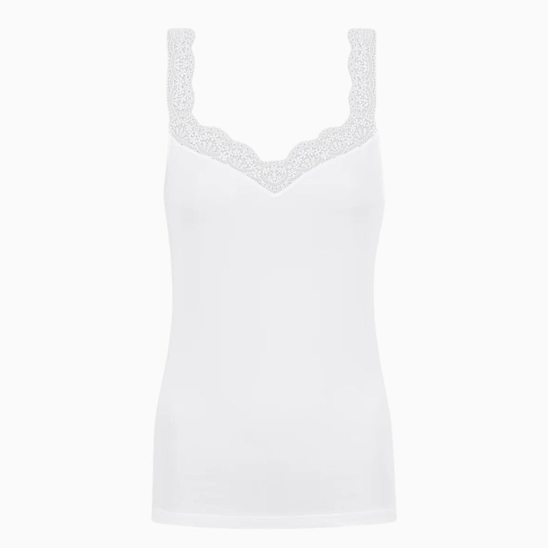 Mey Emotion Elegance Camisole in white V-neck lace detail