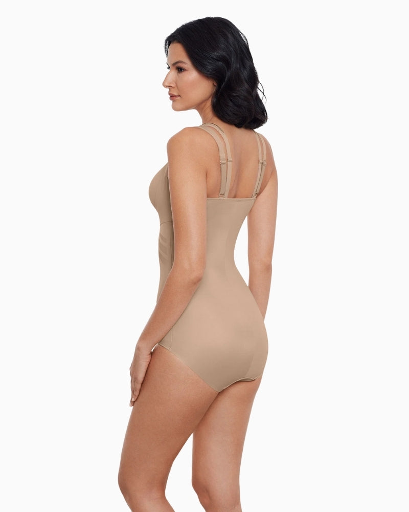 Side view of Modern Miracle torsette highlighting tummy control fit