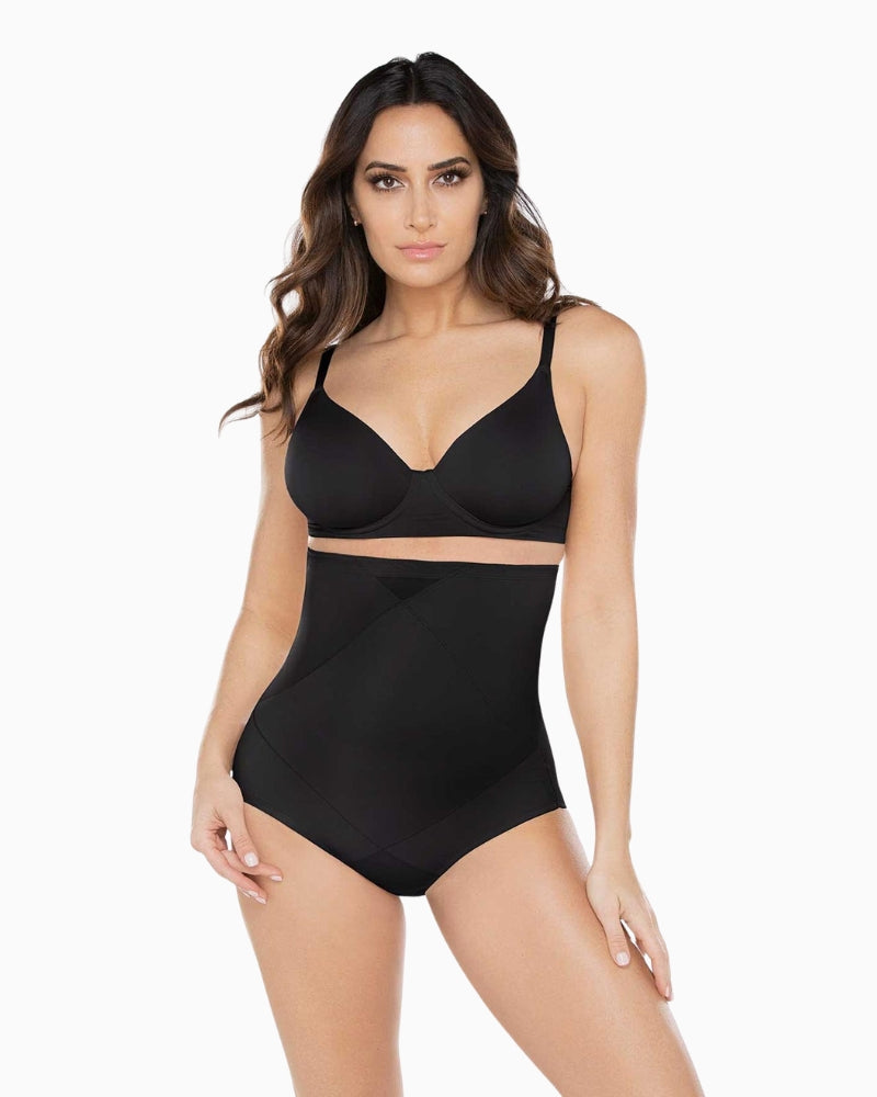 Miraclesuit Instant Tummy Tuck Hi-Waist Brief in Black front view