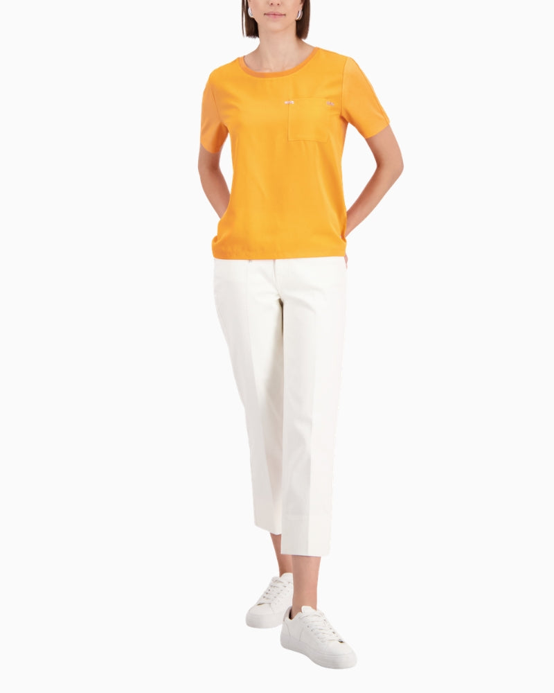 Woman wearing Monari blouse with rhinestones – Áines Boutique