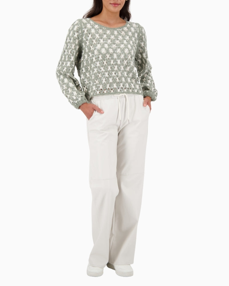 Elegant long sleeve jumper by Monari in soft wool blend with sparkle