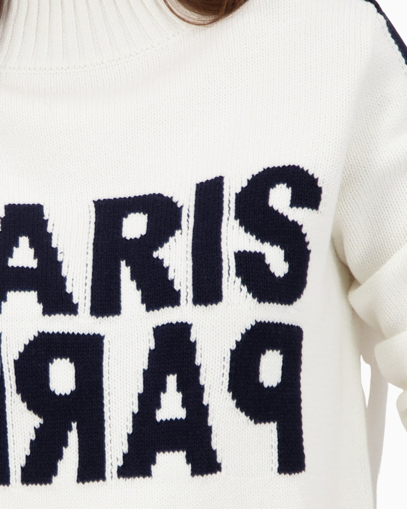 Close-up of decorative buttons on Monari cotton-blend jumper