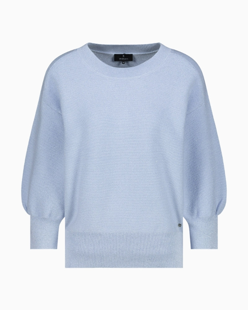 Monari lurex knit jumper product front on white background – Áines Boutique