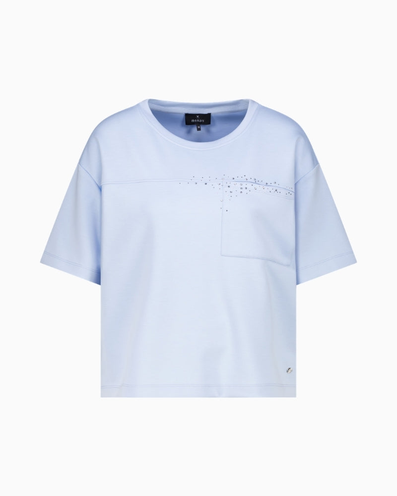 Monari rhinestone sweatshirt product front on white background – Áines Boutique