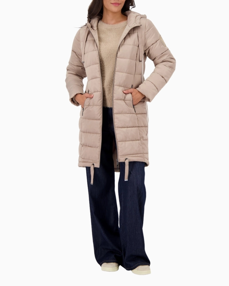 Front view of Monari Bordeaux cotton blend sweater with round neck