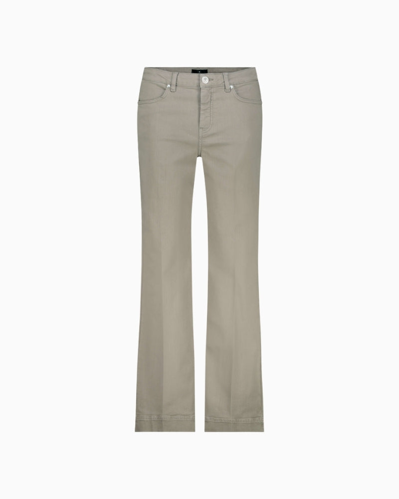 Monari straight-leg jeans with front crease and stretch cotton fabric