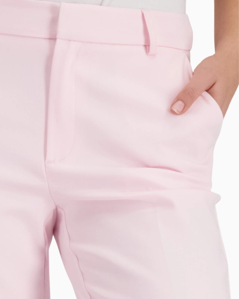 Monari Business Chino Trousers in rose crease detail