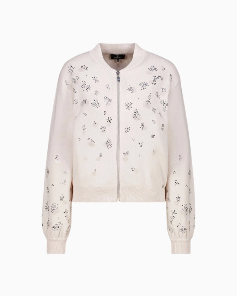 Monari Cardigan With Embellishments flat lay front view – Áines Boutique