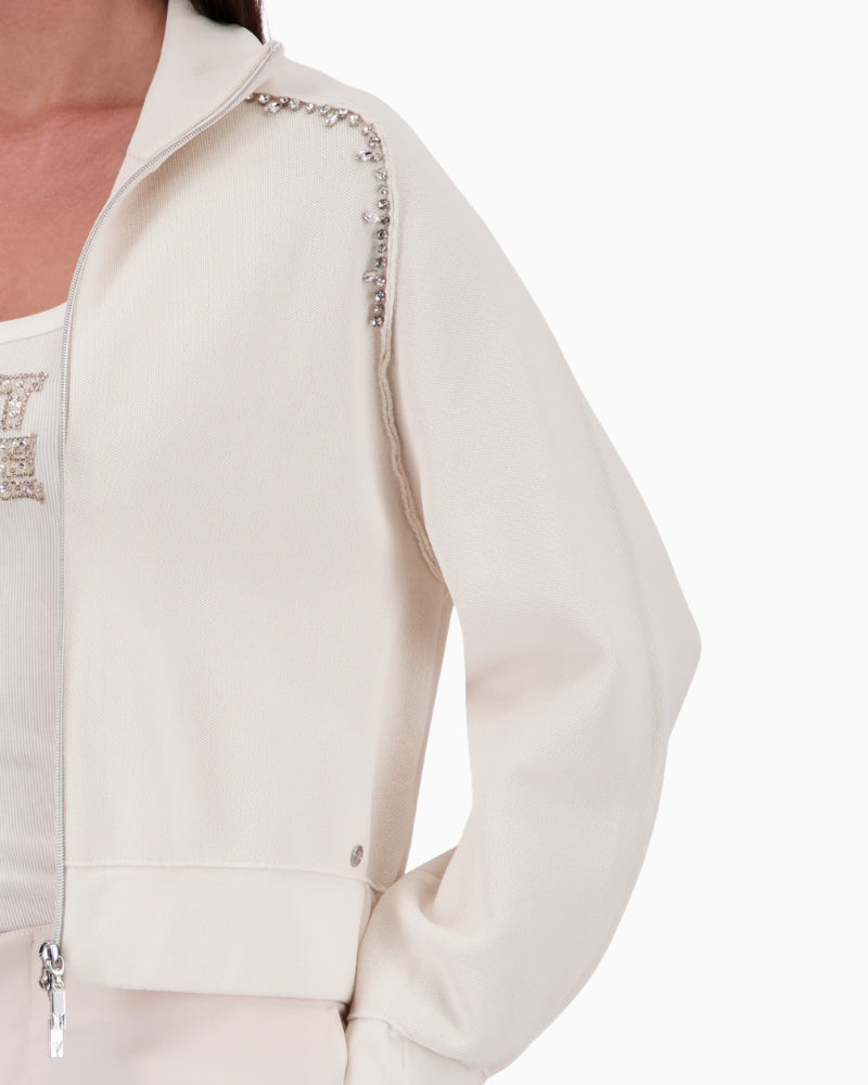 Monari cardigan jewellery detail close-up – Áines Boutique