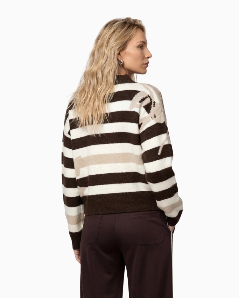 Monari Jumper in light beige back view