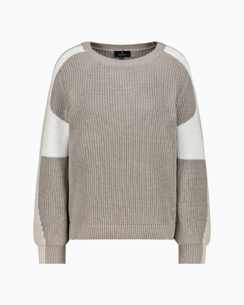 Close-up of soft cotton blend knit fabric with silver lurex detailing