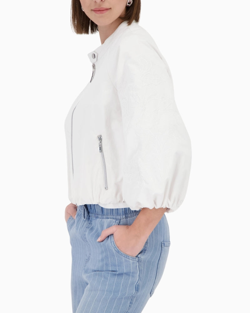Monari Nylon Jacket With Embroidery white side view