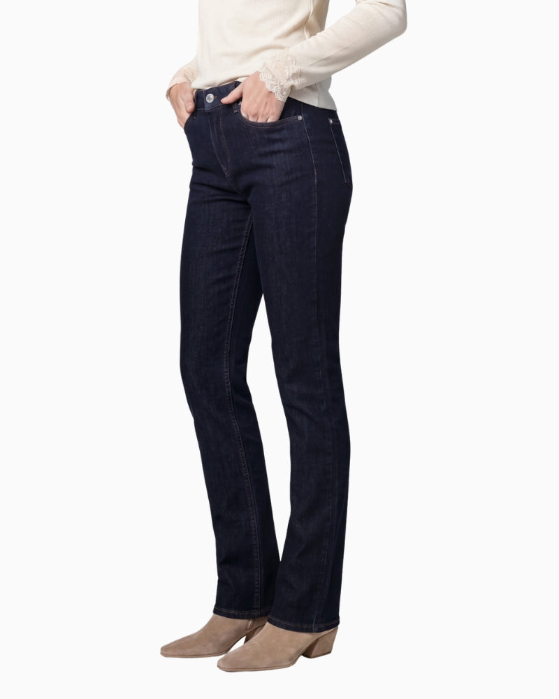 Monari Straight-Leg Jeans in dark denim side view