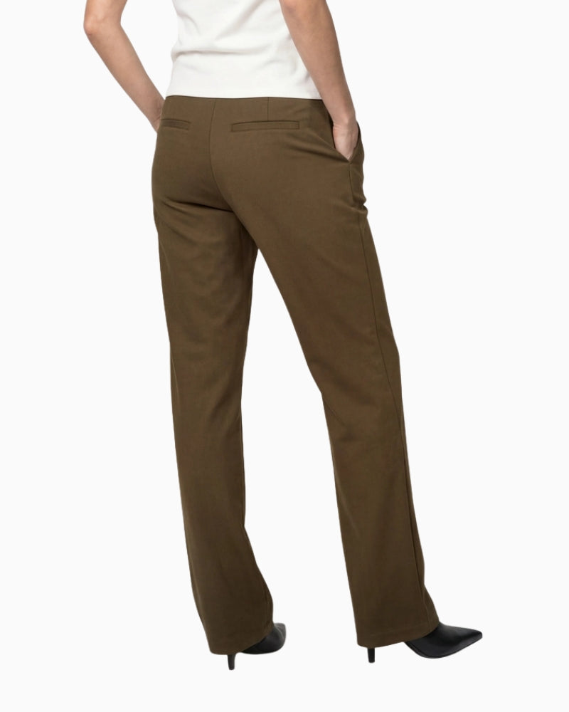Monari Straight Fit Jogger Trousers in olive back view