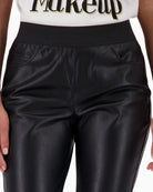 Close-up of soft faux leather texture