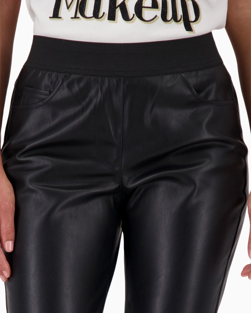 Close-up of soft faux leather texture