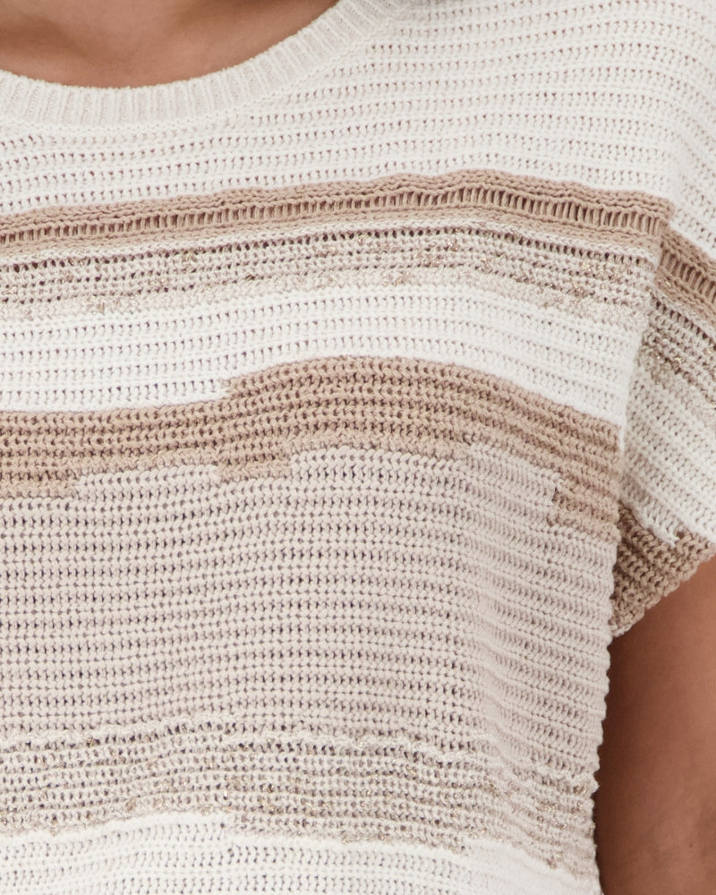 Monari textured knit sweater texture detail close-up – Áines Boutique