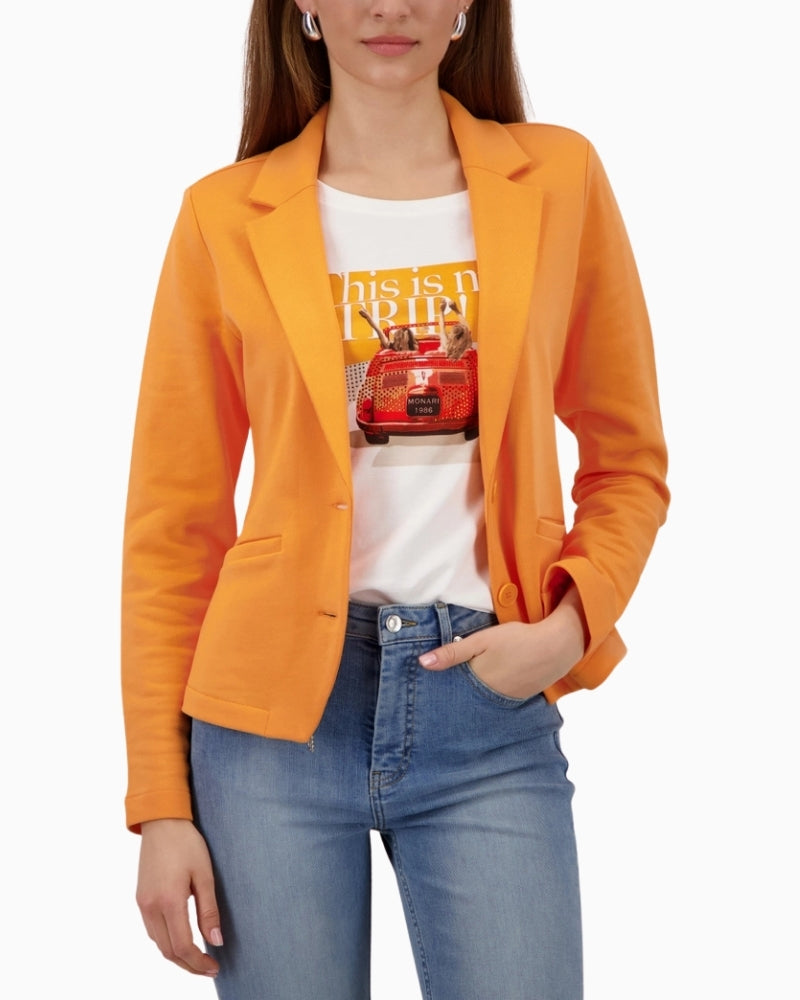 Monari orange sweat blazer front view