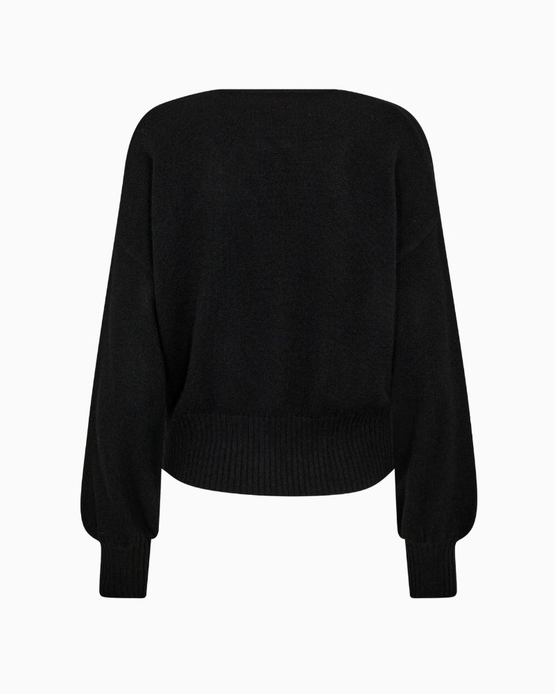 Back view of Mos Mosh cashmere blend jumper with smooth texture