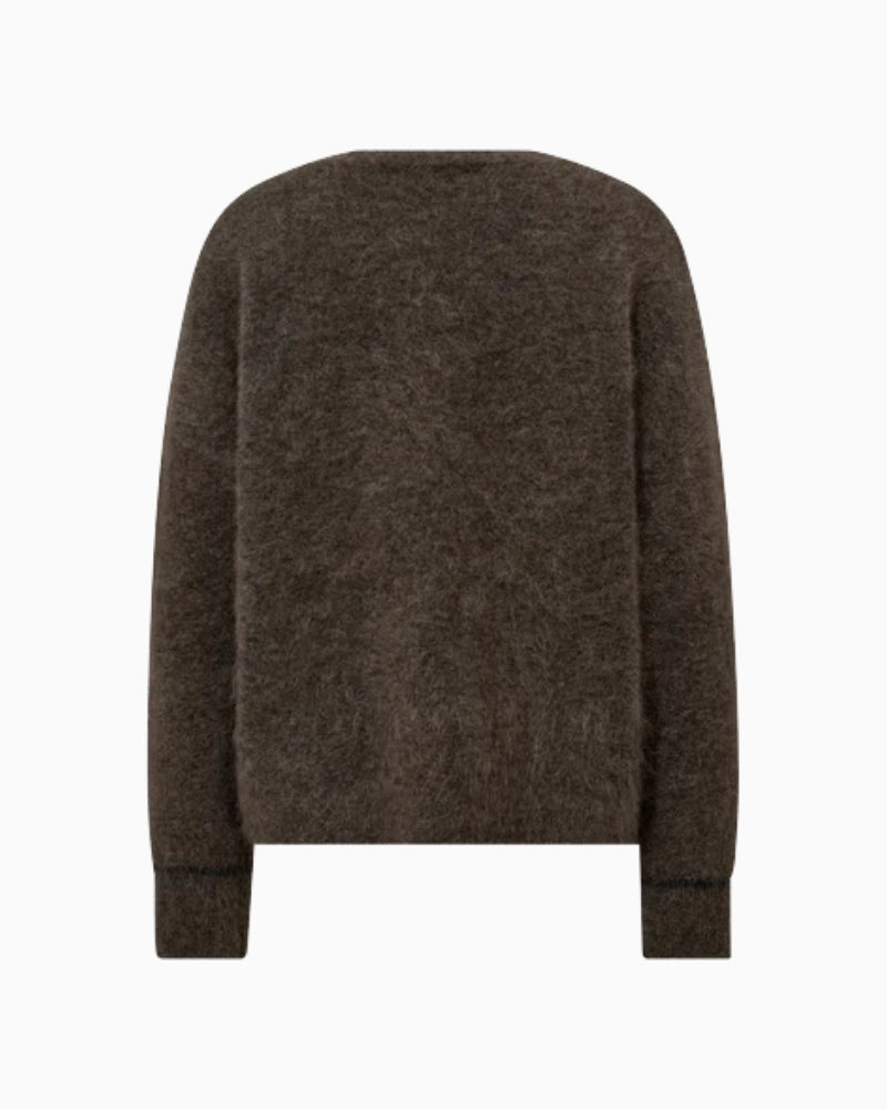 Back of cosy mohair jumper in soft blend with relaxed fit
