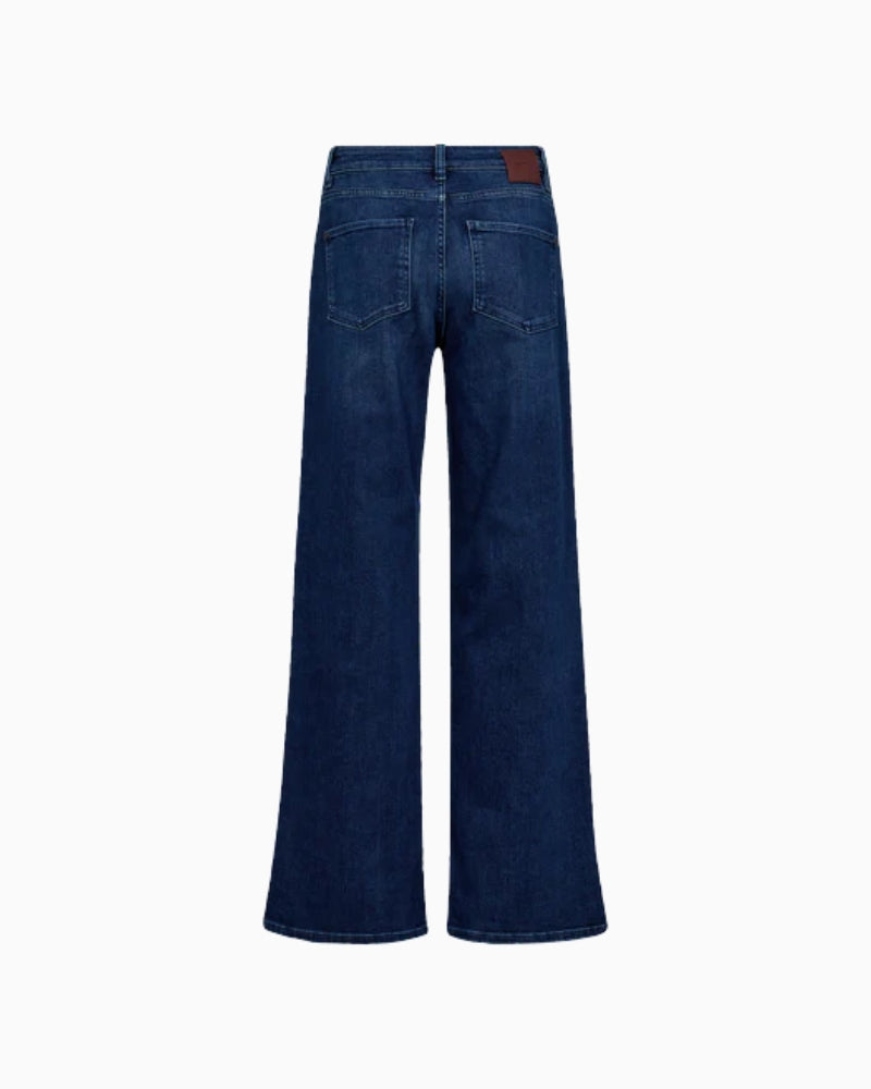 Back view of Mos Mosh jeans with classic shape and soft denim drape