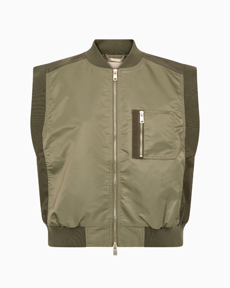 Mos Mosh Jovo Neola Waistcoat front view zip closure | Áines Boutique