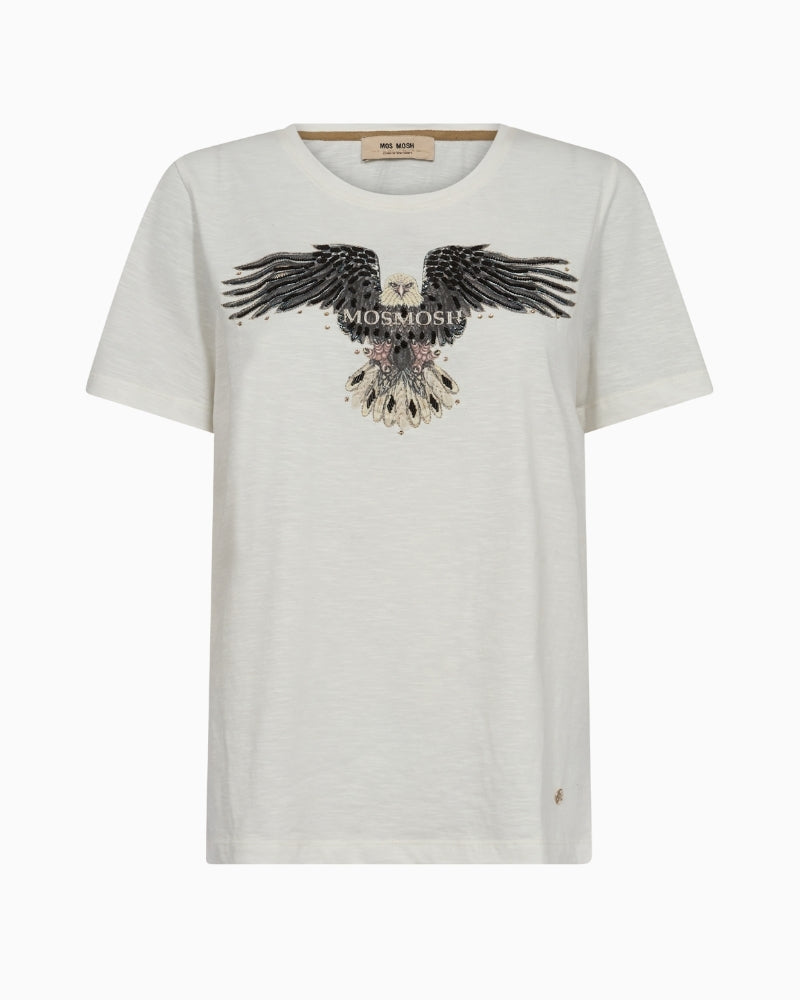 Mos Mosh Kylah Deco Tee in cotton with eagle sequin design