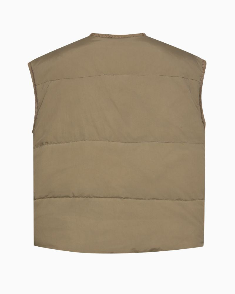 Back of Relaxed fit gilet with duck down fill and side pockets