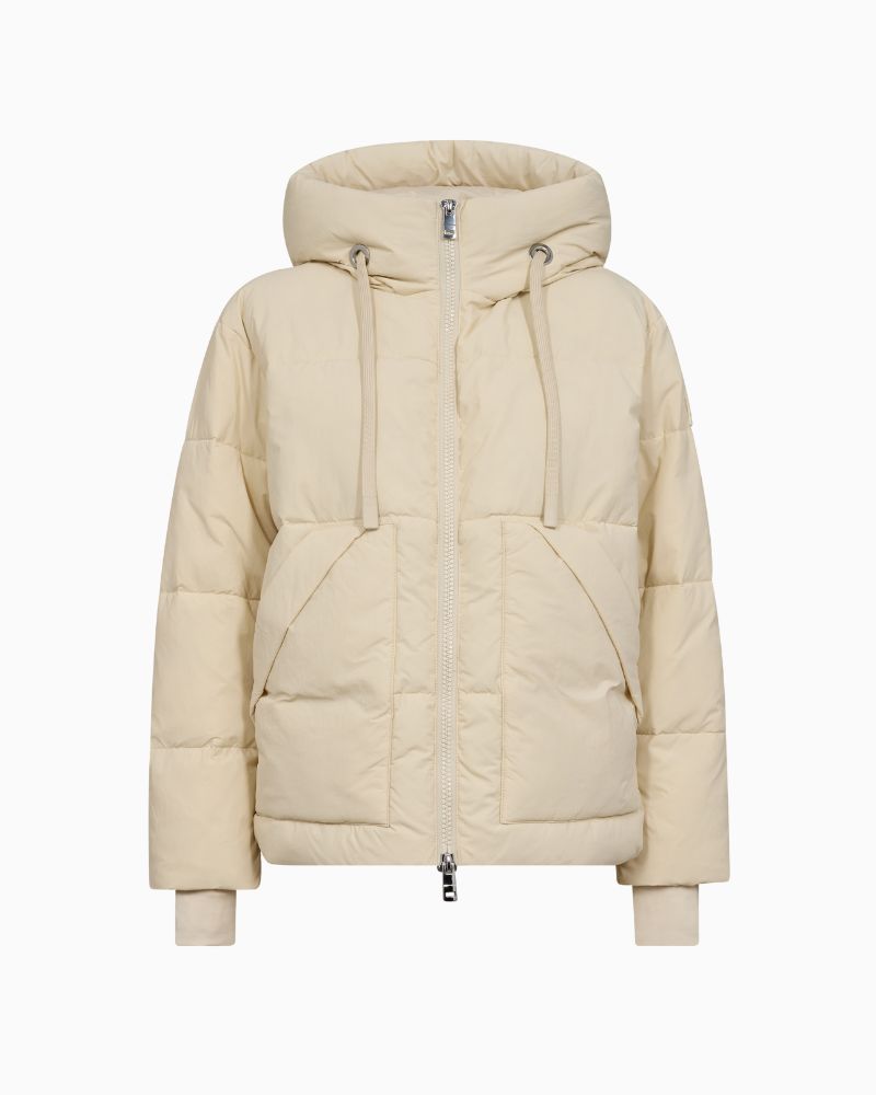 Mos Mosh Ollie Terma short puffer jacket with hood and zip front
