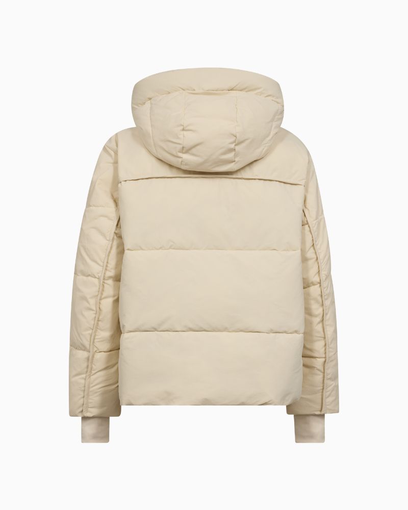 Hooded winter puffer jacket in lightweight nylon styled for everyday wear