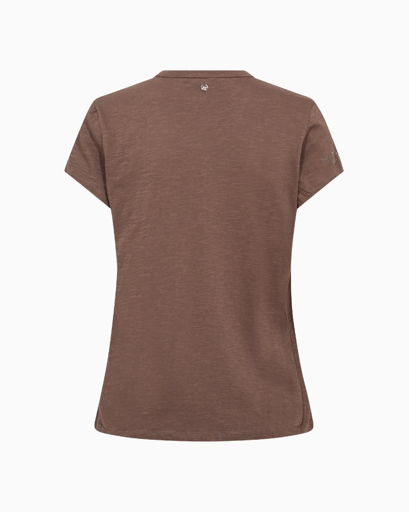 Mos Mosh Safina O-SS Tee back view cotton fabric | Áines Boutique