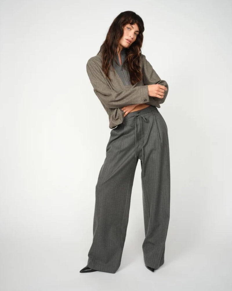 Mos Mosh Soleia Sisse blouse with scalloped hem and voluminous sleeves