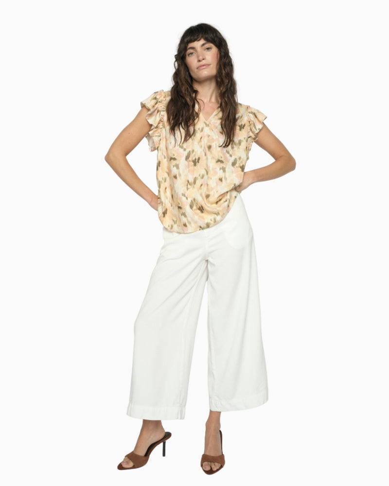 Mos Mosh Bantry Stalom Pant white wide leg detail