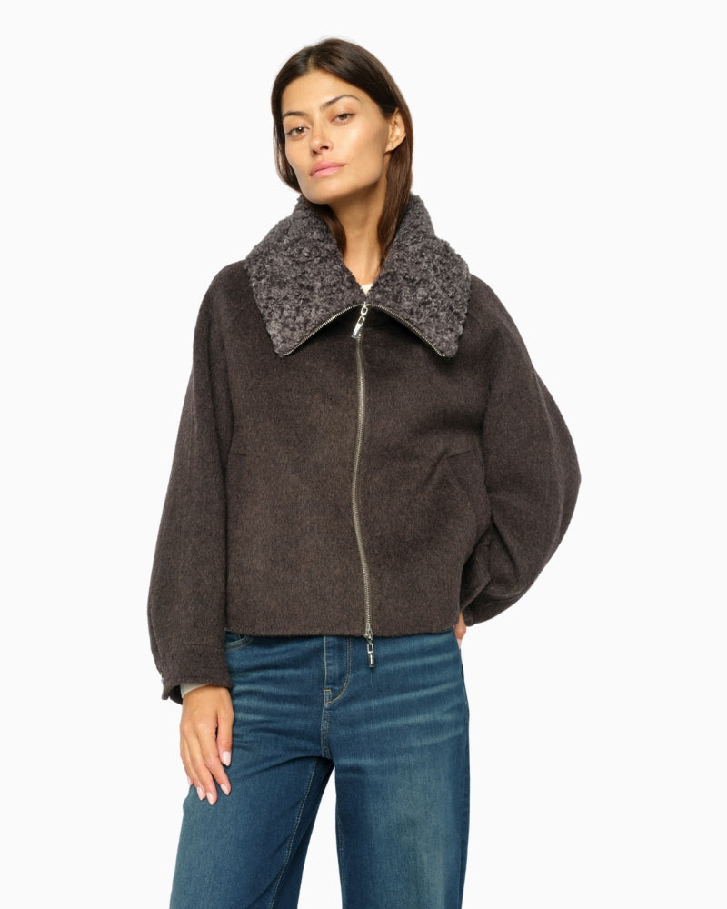 Mos Mosh Bellamy Loisa Jacket in Brown front view