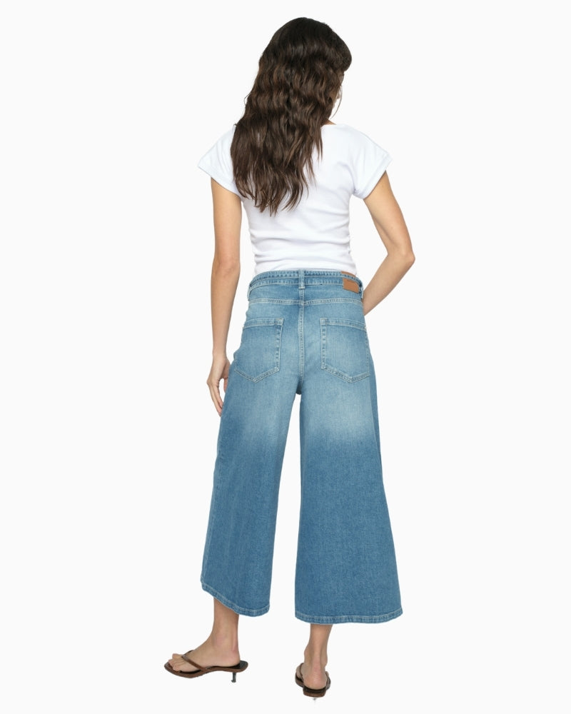 Mos Mosh Culotte Zack Jeans blue back view