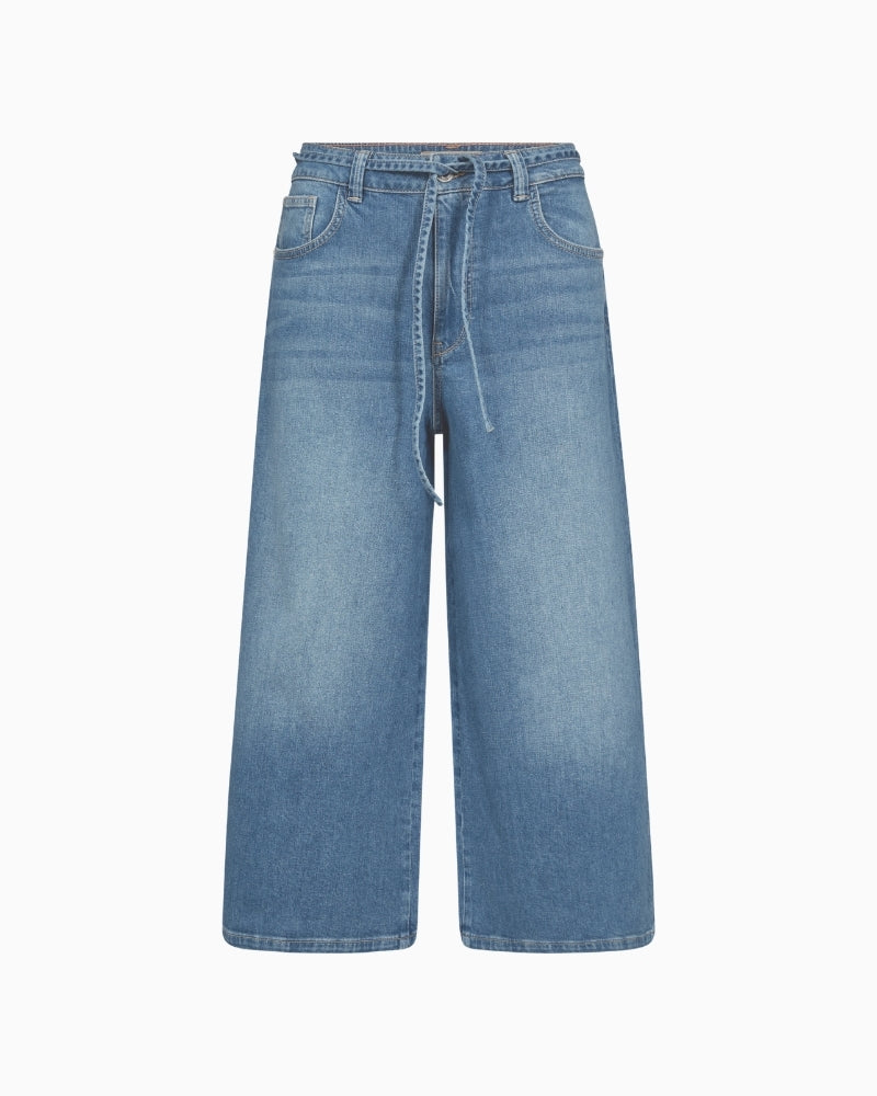 Mos Mosh Culotte Zack Jeans blue full outfit front view