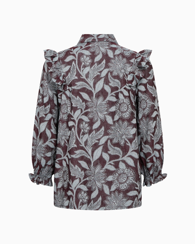 Mos Mosh Debby Visi Flip Shirt in Port back view