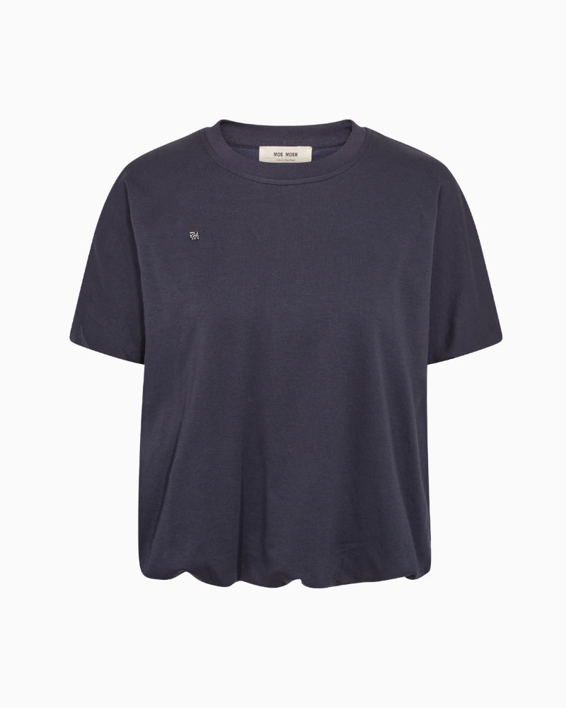 Mos Mosh Elli Balloon Tee in Navy front view