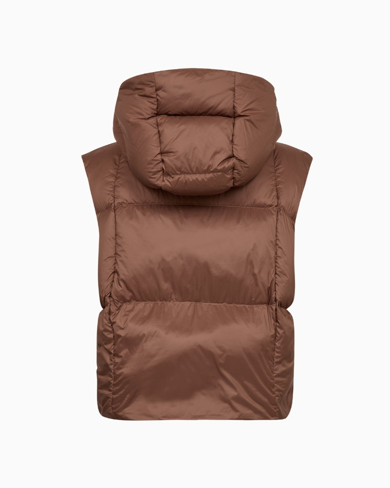 Mos Mosh Kiara Tally Down Vest in Brown back view