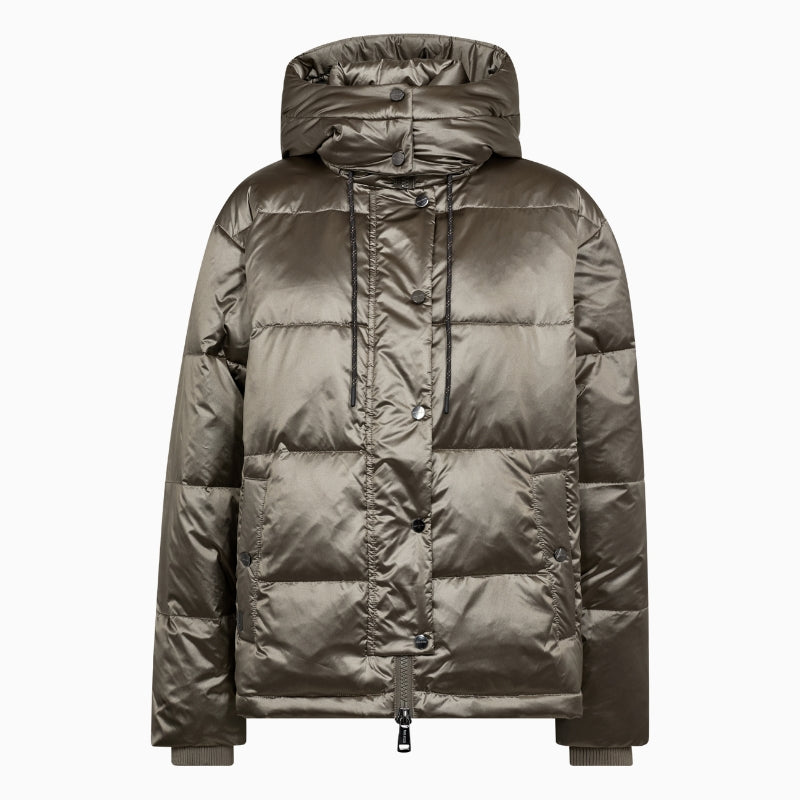 Mos Mosh MMJilly Metallic Down Jacket in Pewter product front view