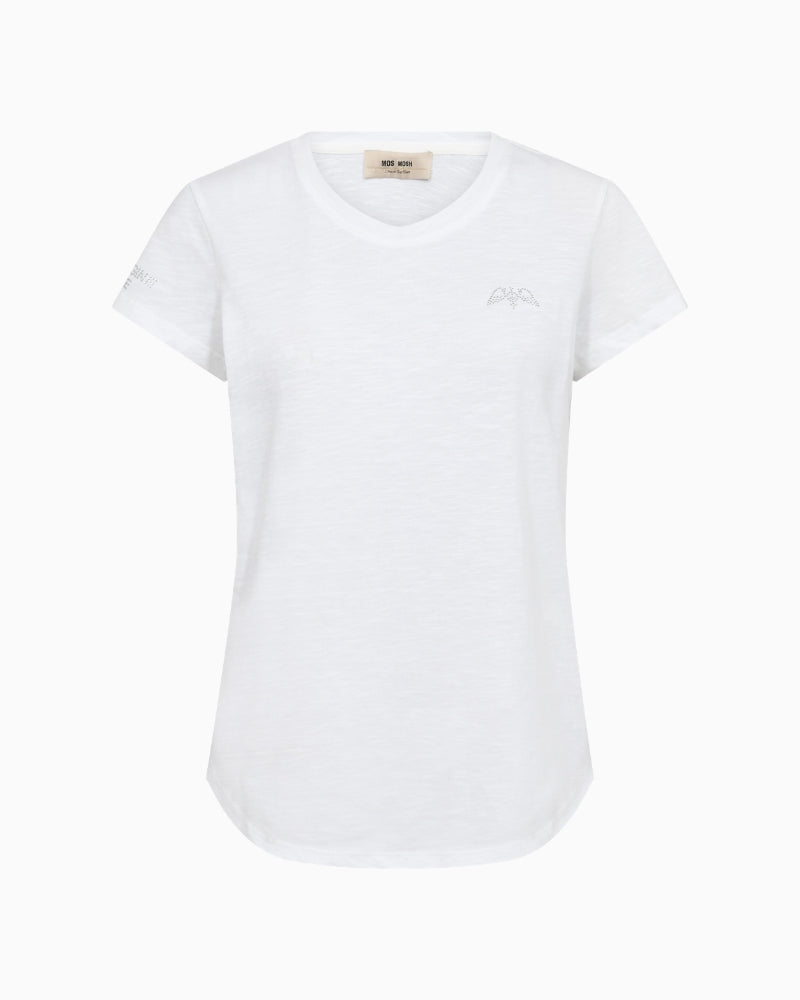 Mos Mosh MMSafina O-SS Tee white front view