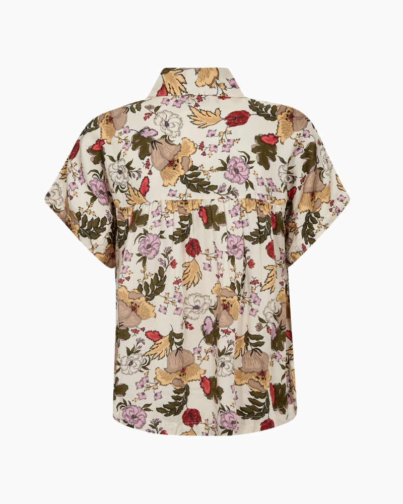 Mos Mosh MMWinie Flowwi blouse ecru floral back view