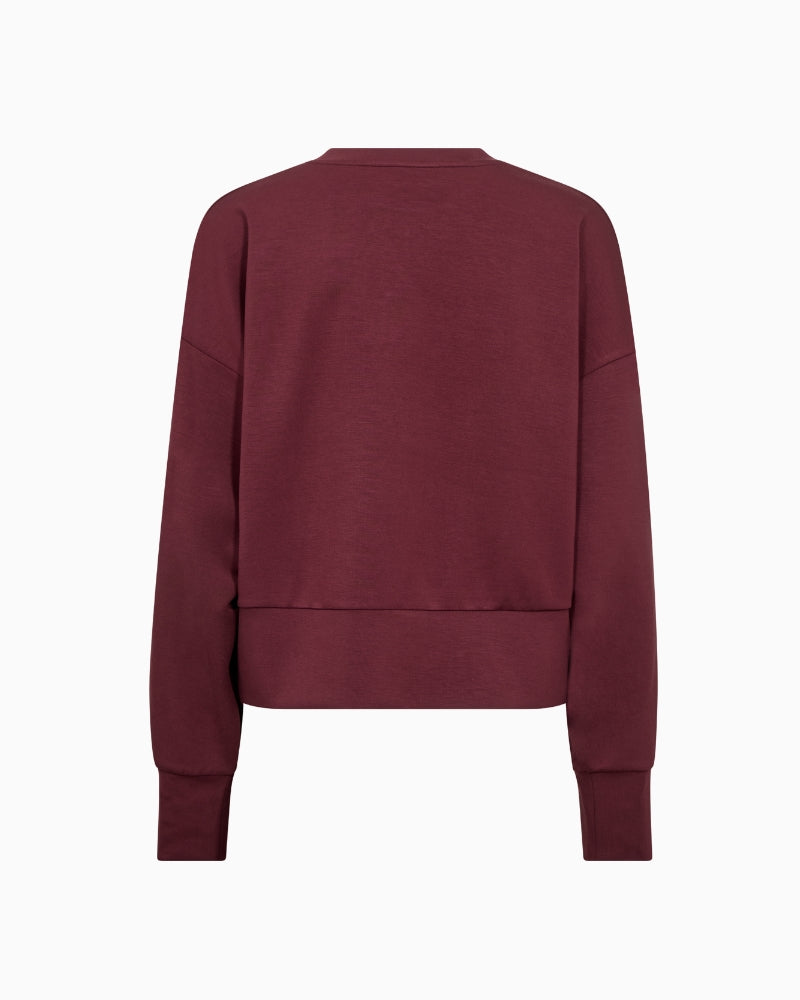 Mos Mosh Nima Sweatshirt in Port back view
