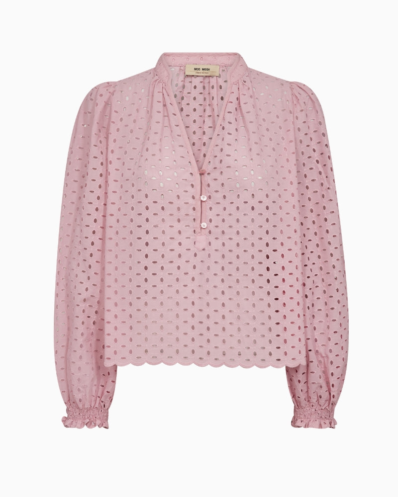 Mos Mosh Tazzin Embo Blouse fragrant lilac front view