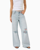 Front My Essential Wardrobe DangoMW full-length jeans with high waist and relaxed fit