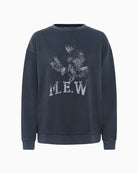 Front view of Diego sweatshirt showing bold graphic print and relaxed fit