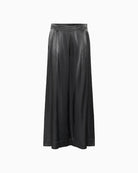 Front view of Estelle wide-leg black trousers by My Essential Wardrobe