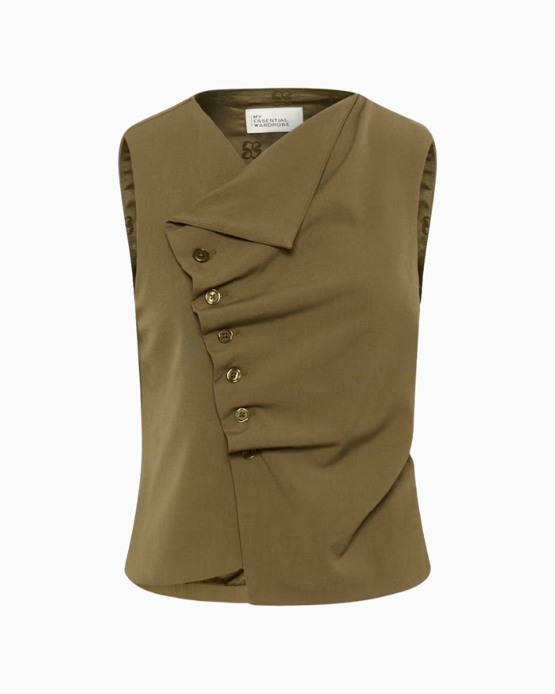 My Essential Wardrobe Hace top front view white background – Áines Boutique