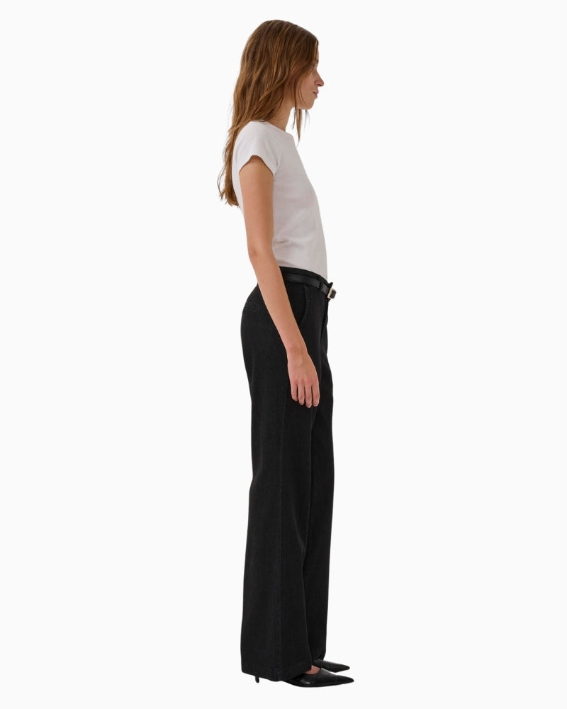 My Essential Wardrobe Lara 115 wide leg jeans side view – Áines Boutique