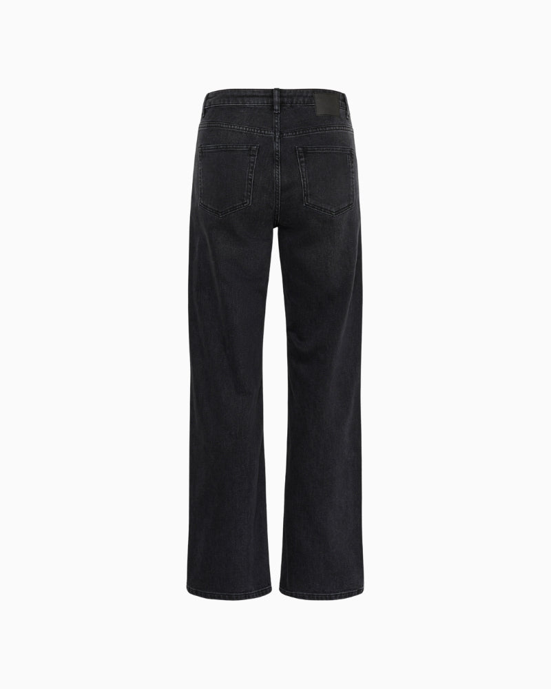 Back view of Louis jeans showing relaxed full-length cut and five-pocket design